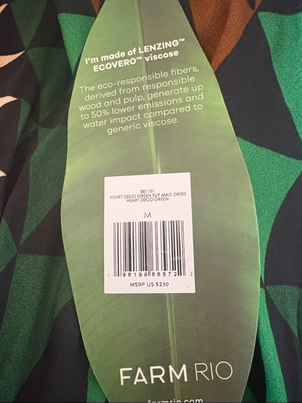 Farm Rio Geometric Kaleidoscope Slip Maxi Dress NWT Size Medium - Picture 6 of 7